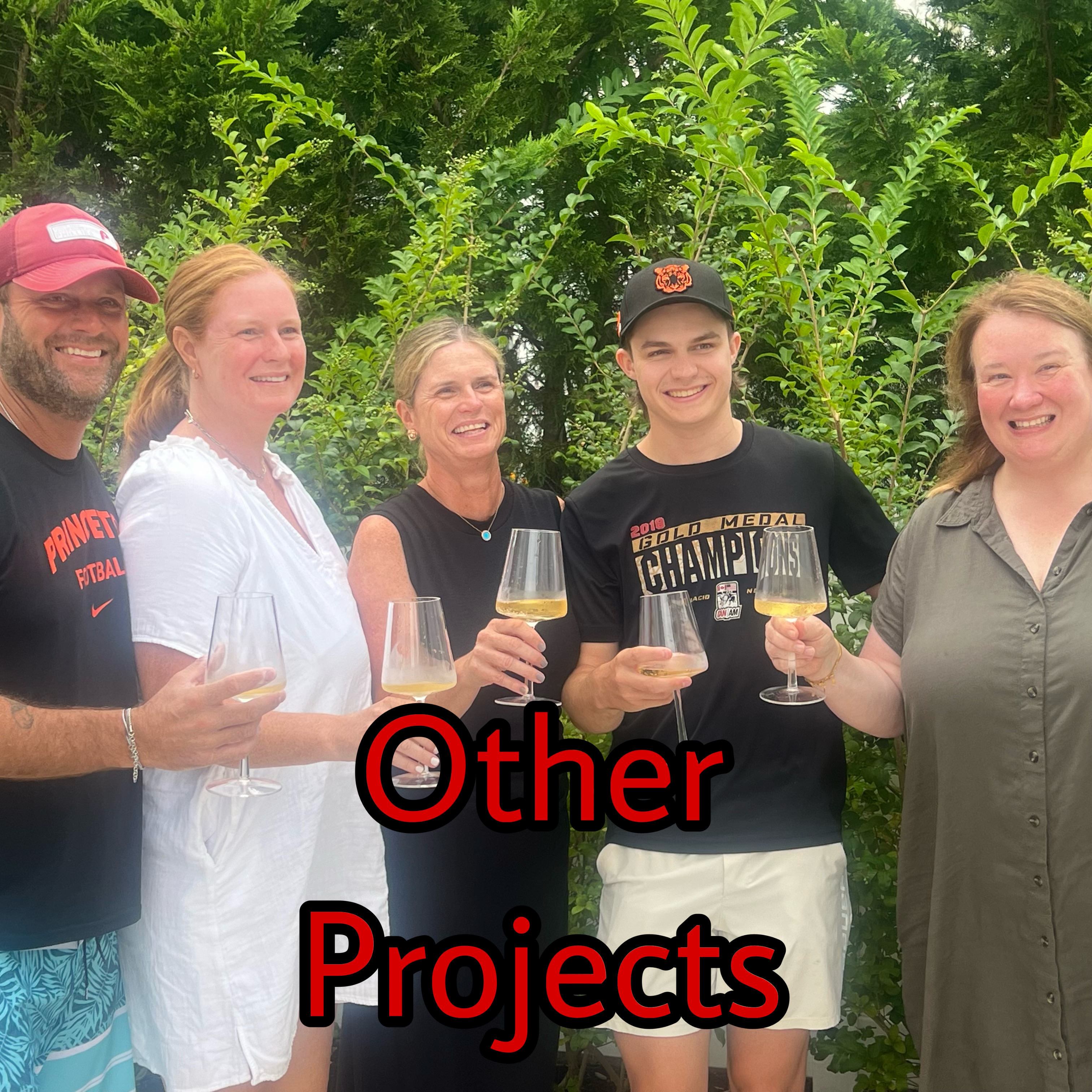 Charlie Morris, social media manager, posing with the JMH Family Fund Board